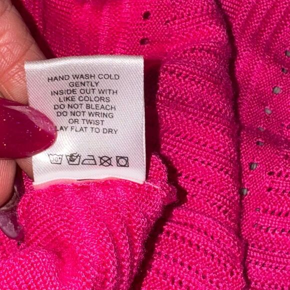 LOVERS +  FRIENDS X REVOLVE Tayla Pointelle Maxi Dress in Hot Pink sz xxs - Picture 8 of 10